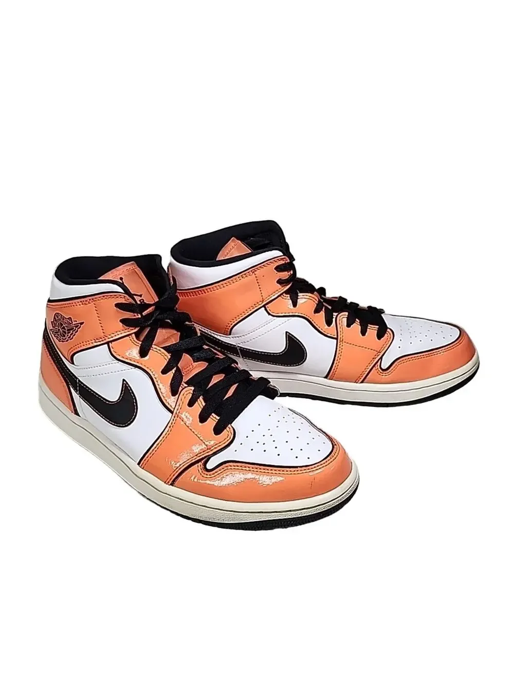 Nike Air Jordan 1 Mid SE Turf Orange Athletic Sneakers Mens Size 9.5